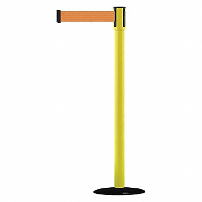 Barrier Post with Belt Orange 13 ft L