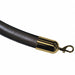 Barrier Rope Blk Polished Brass Snap End