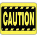 Acrylic Sign Yellow 14 in L Caution