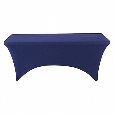 Stretch Fitted Table Cover Blue 30 in L