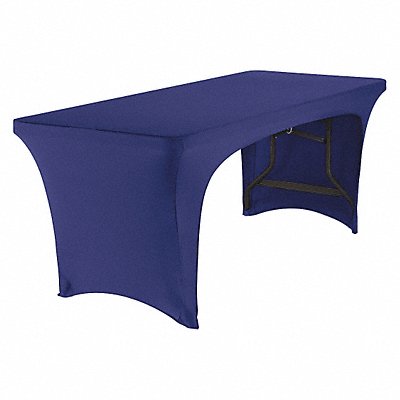 Stretch Fitted Table Cover Blue 72 in W