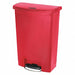 Trash Can Rectangular 24 gal Red