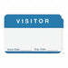 Blue Visitor Badge 2-3/8 in L PK100