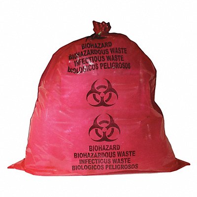 Biohazard Bags 55 gal Red PK100