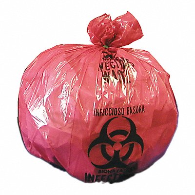 Biohazard Bags 10 gal Red PK500