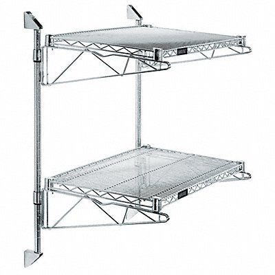 Wire Wall Shelf 34x18x48in ShlfCap 400lb