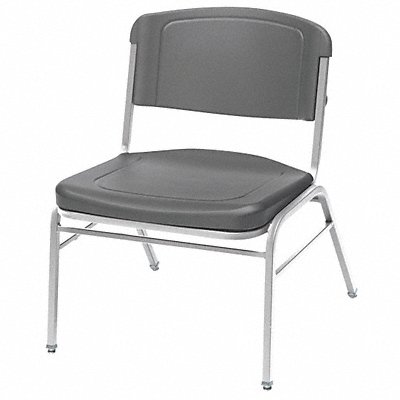 Stacking Chair 12 in.Back H Charcoal PK4