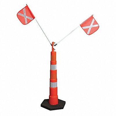 Delineator Wing Whip with Warning Flags