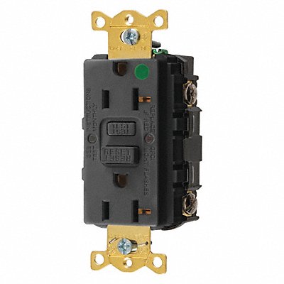 GFCI Receptacle 20A 125VAC 5-20R Black