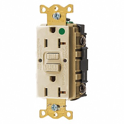 GFCI Receptacle 20A 125VAC 5-20R Ivory