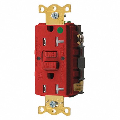 GFCI Receptacle 20A 125VAC 5-20R Red