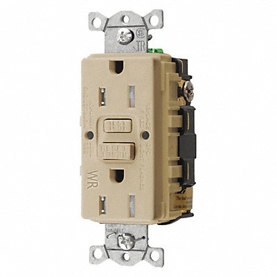 Recept Ivory 15 A GFCI 2P3W Bk Sd 1PK