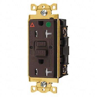 Recept Brown 20 A GFCI 2P3W Bk Sd 1PK