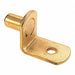 Shelf Support Peg 1-1/8 in D Brass PK8