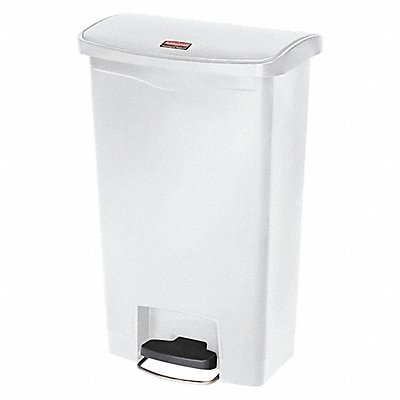 Trash Can Rectangular 13 gal White