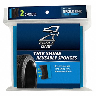 Tire Swipe Black/Blue Foam Pad PK2