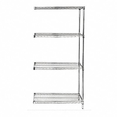 Wire Shlv Unit Cap 600 lb 18inx54inx36in