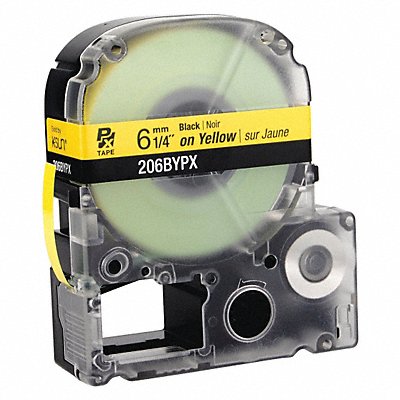 Cartridge Label 1/4 in W Yellow