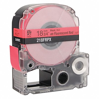 Cartridge Label Black on Fluorescent Red