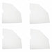 Corner Plates White 3 in W PK4