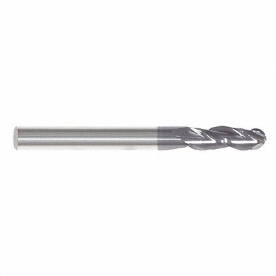 Ball End Mill Single End 1/4 Carbide