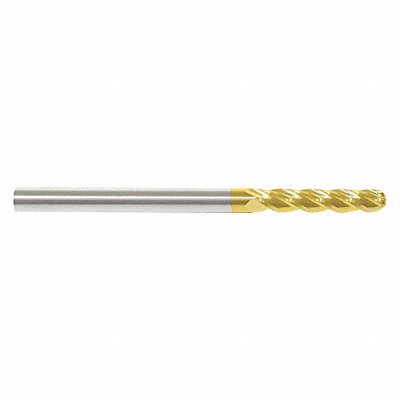 Ball End Mill Single End 1/4 Carbide