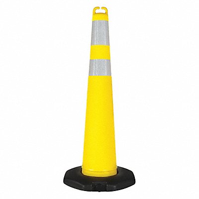 Traffic Cone Yellow with Reflective Tape