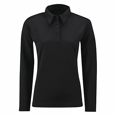 Long Sleeve Polo XS Black Womens