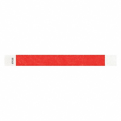 ID Wristband Adhesive Red 1 in W PK500