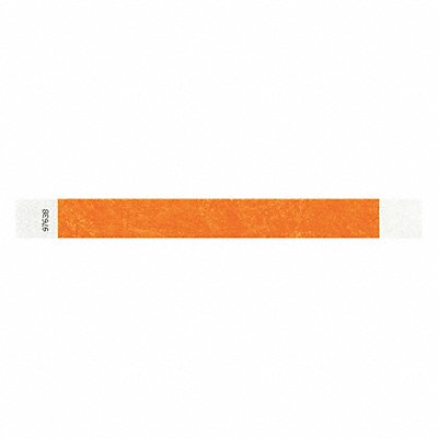 ID Wristband Adhesive Orange 1in W PK500