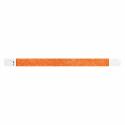 ID Wristband Adhesive Orange PK500