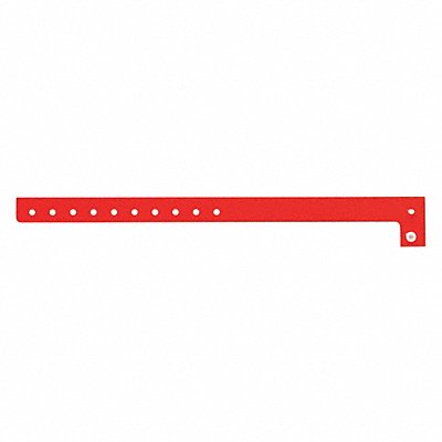 ID Wristband L-Shaped Red 5/8 in W PK500