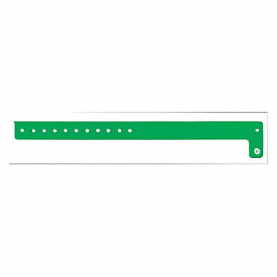 ID Wristband Vinyl L-Shaped Green PK500