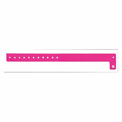 ID Wristband Vinyl L-Shaped Pink PK500