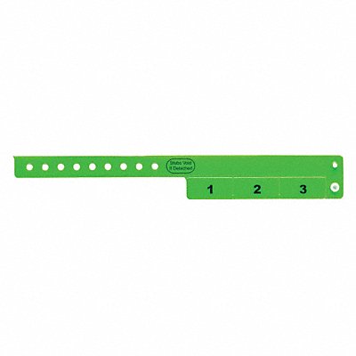 ID Wristband Vinyl Cash Tag Green PK500