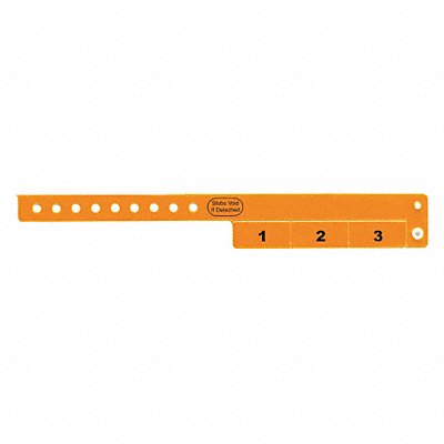 ID Wristband Vinyl Cash Tag Orange PK500