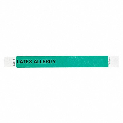 ID Wristband 1 in W Latex Allergy PK500