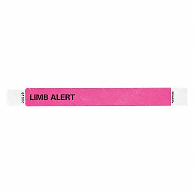 ID Wristband 1 in W Limb Alert PK500