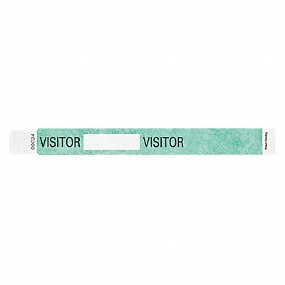 ID Wristband 10inL x 1inW Visitor PK500