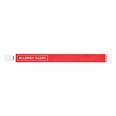 ID Wristband Tyvek Allergy Alert PK500