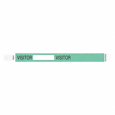 ID Wristband 10inLx3/4inW Visitor PK500