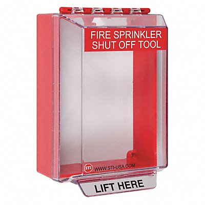 Universal Stopper 6 in H Clear/Red