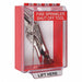 Universal Stopper 6 in H Clear/Red/Gray