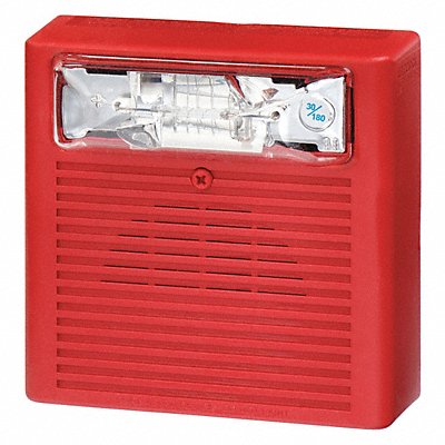 Horn Strobe Red 0.170A Wall Mnt