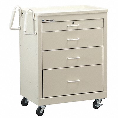 Bedside Cart Beige Cabinet