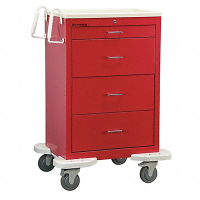 Medical Cart Red Cabinet