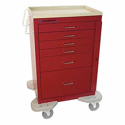 Medical Cart Red Cabinet