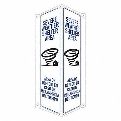 Safety Sign 18 in x 8 in x 3 in Aluminum
