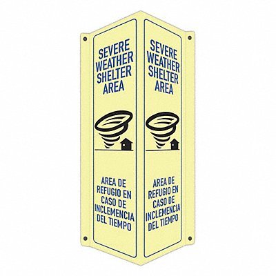 Safety Sign 18 in x 8 in x 3 in Aluminum