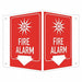 Fire Sign 6 in x 7 1/2 in Aluminum